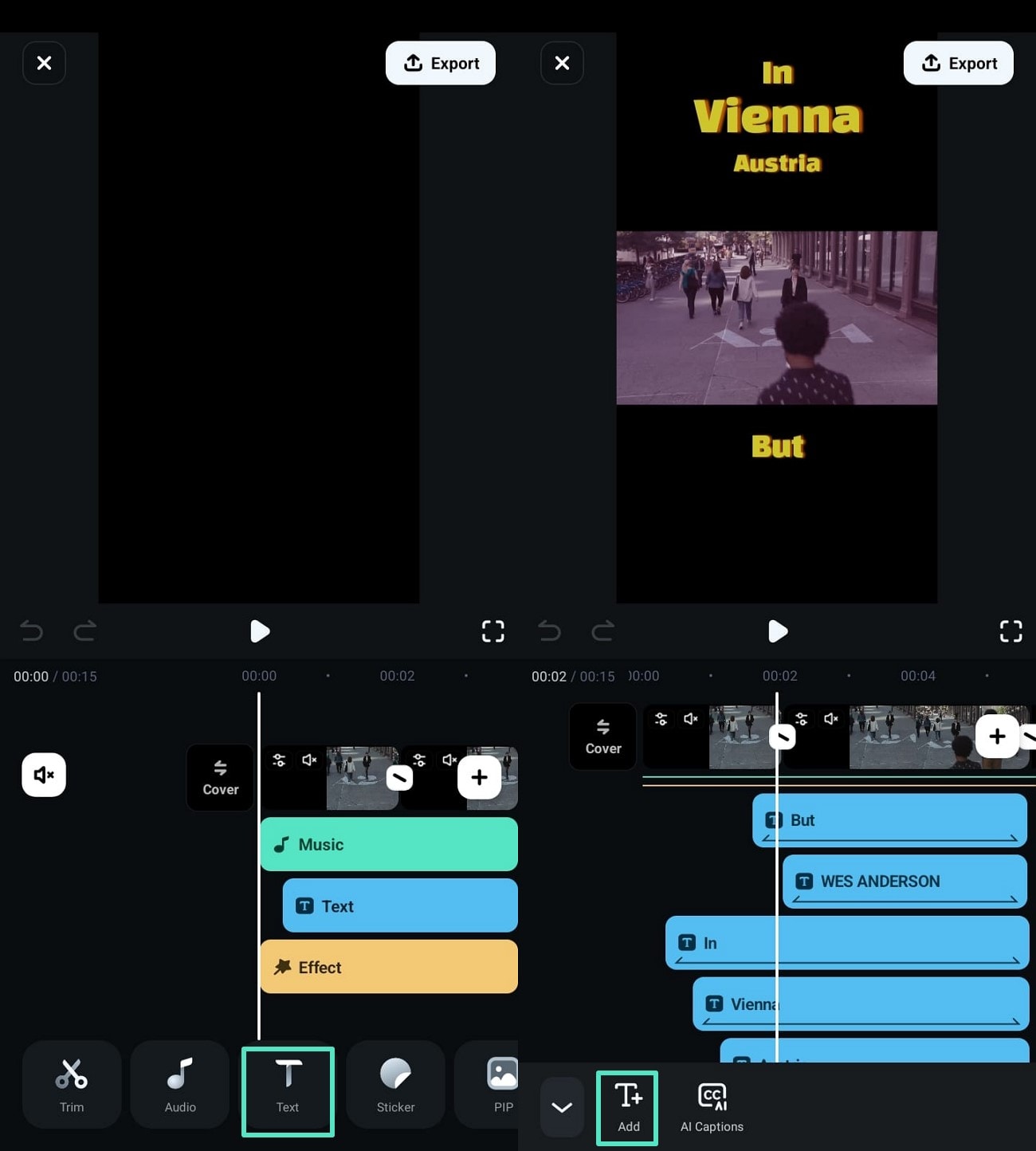 insert text movie trailer