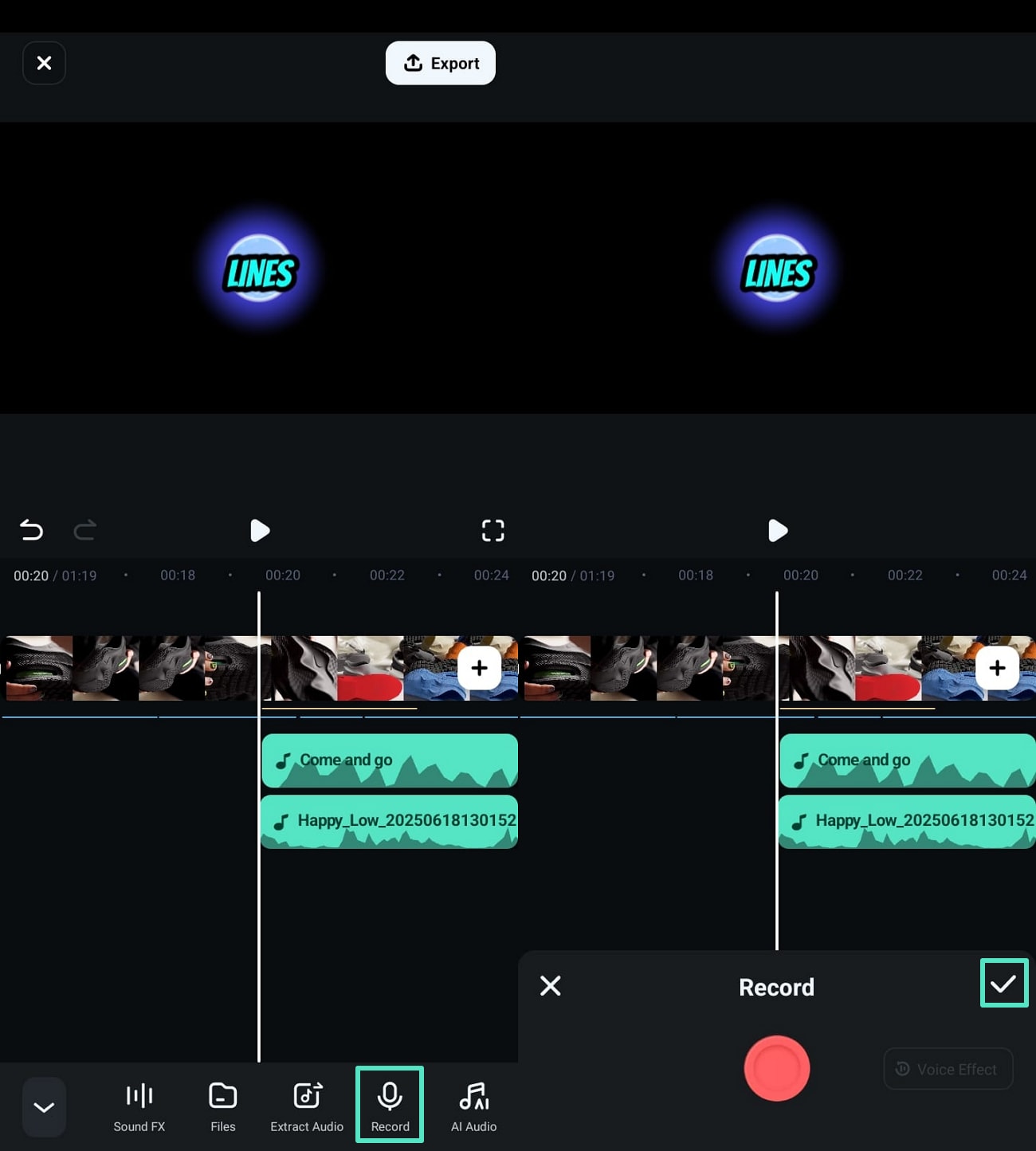 record voiceover for bts video