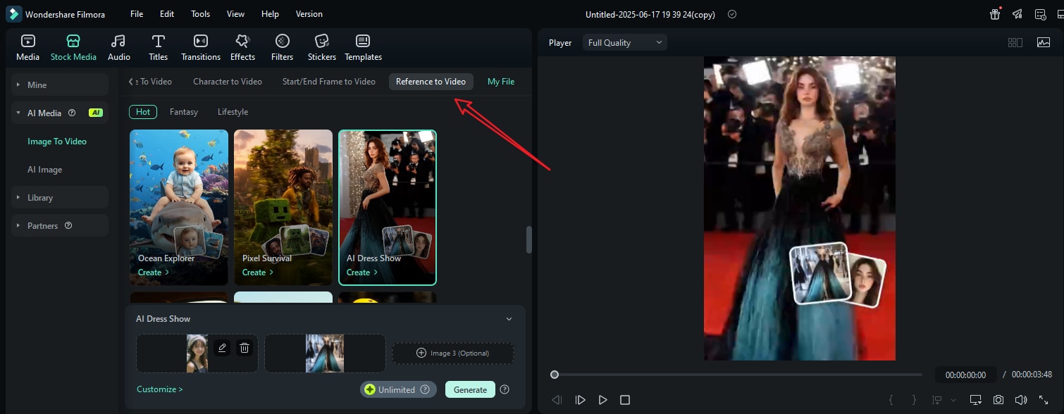 filmora reference to video maker
