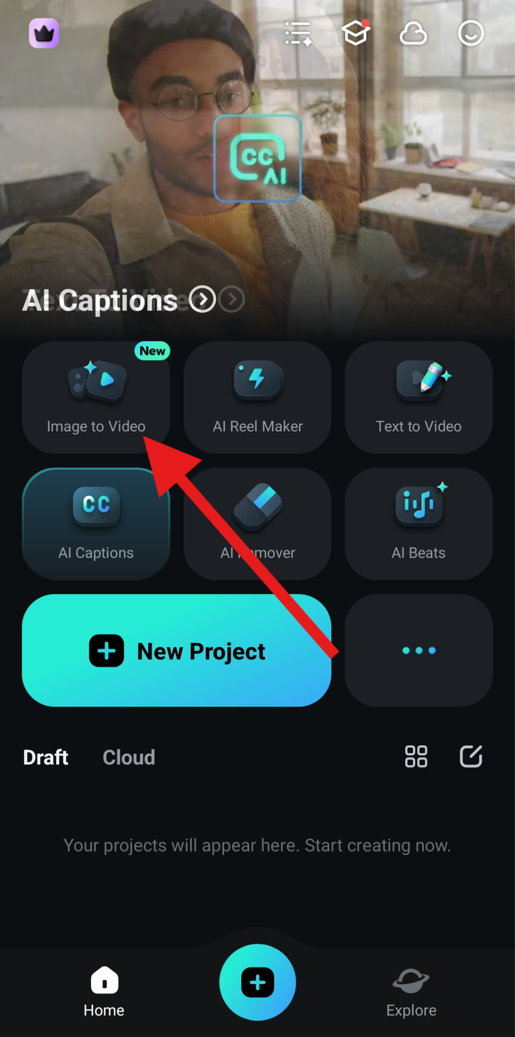 activate image to video feature filmora