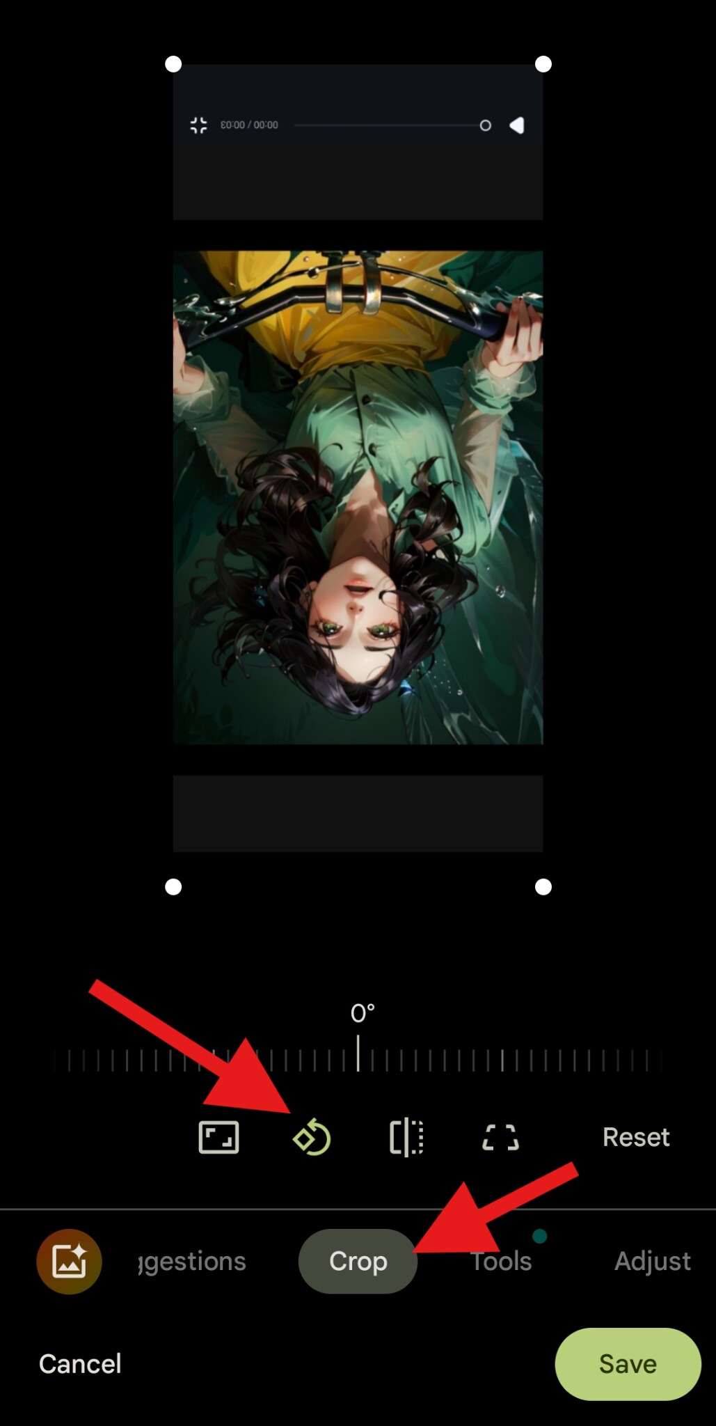 how to rotate photo google photos
