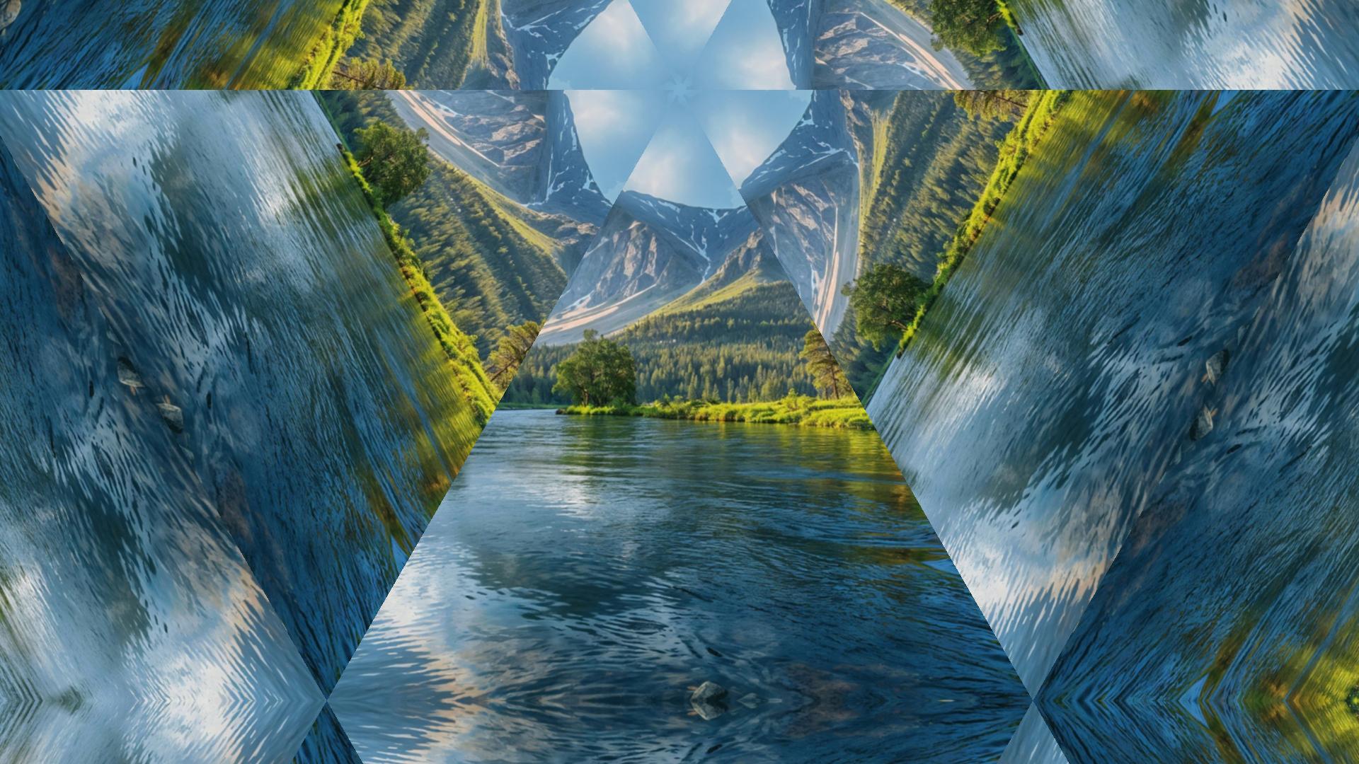 abstract kaleidoscope mirror effect example image