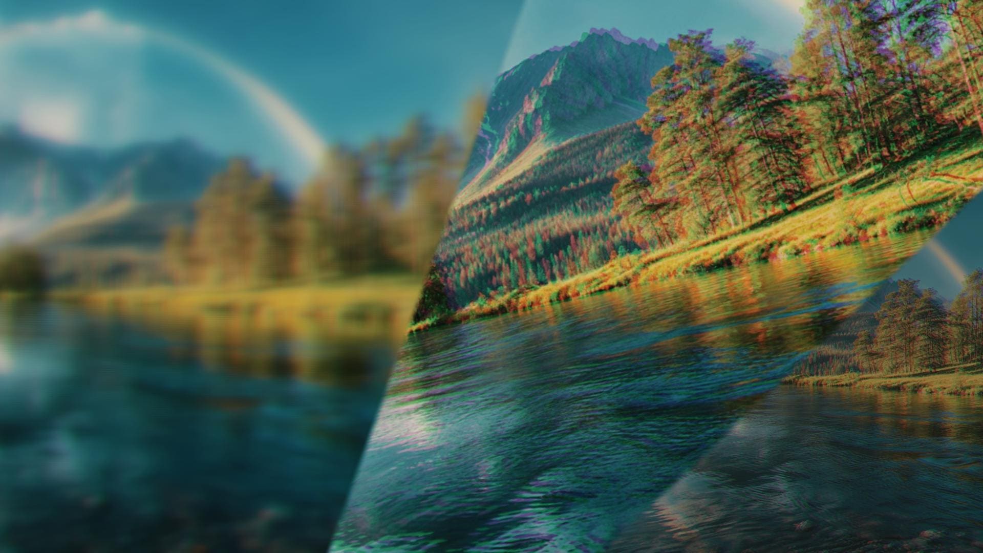broken mirror effect surreal and dreamlike