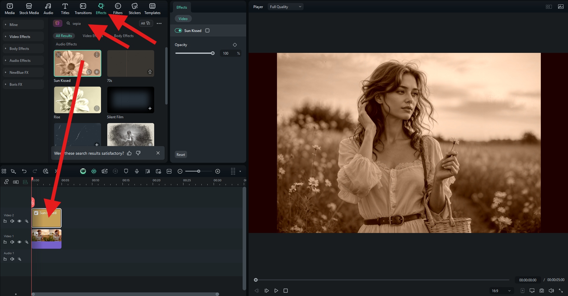 add sepia effect to photo pc