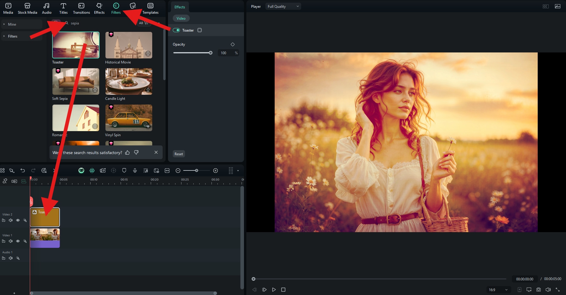 add sepia filter to photo pc