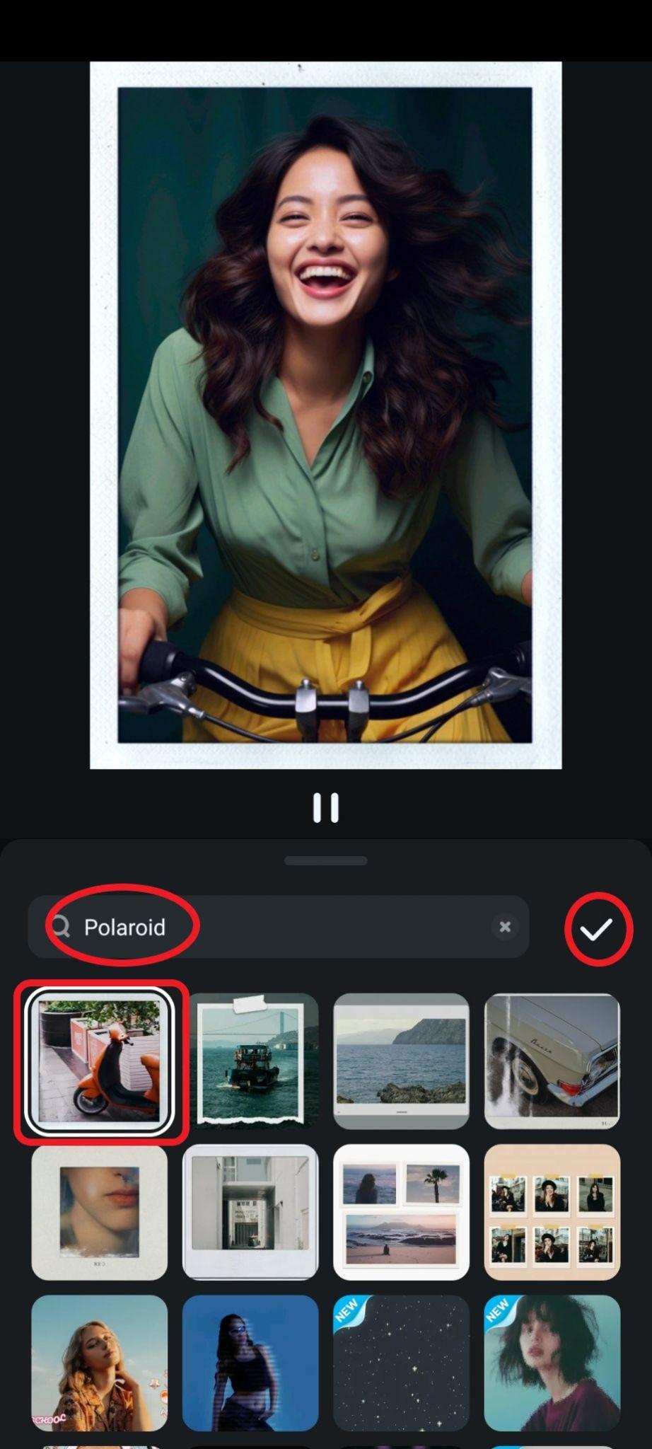 add polaroid effect to photo filmora