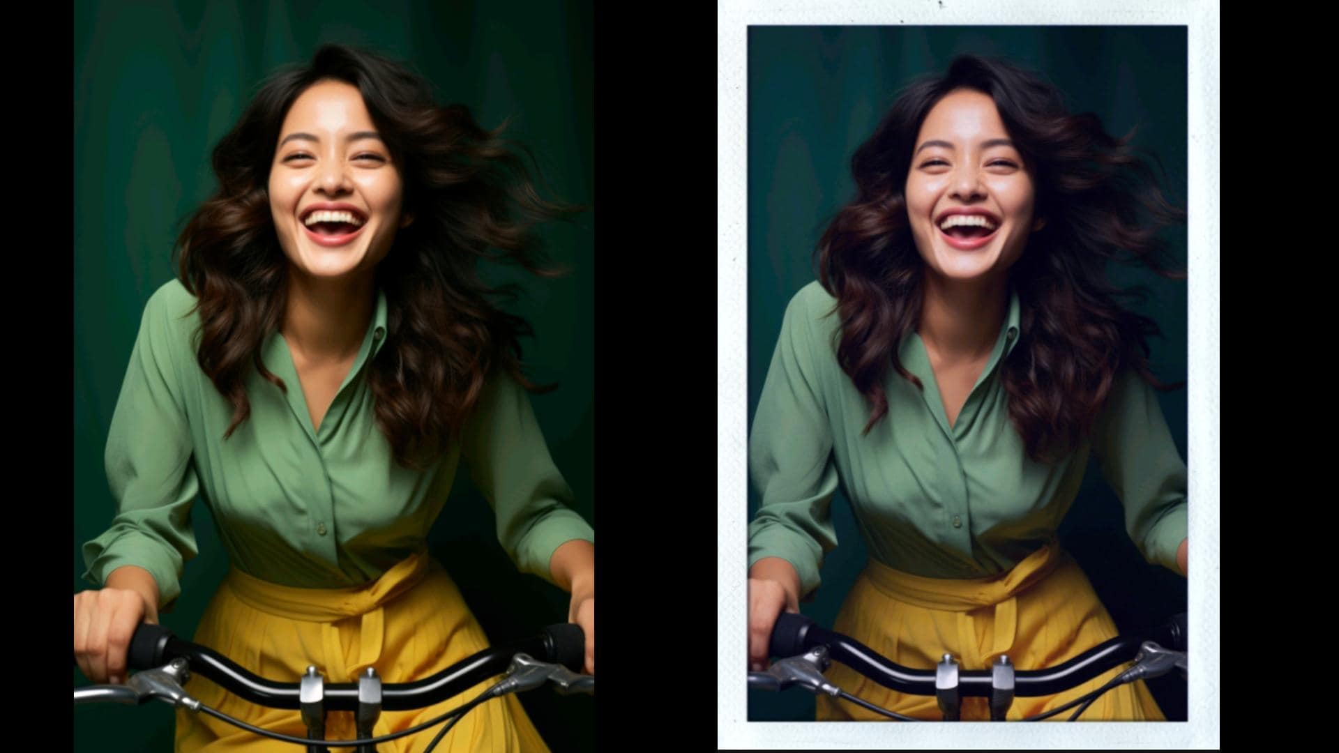 polaroid effect vs original direct comparison