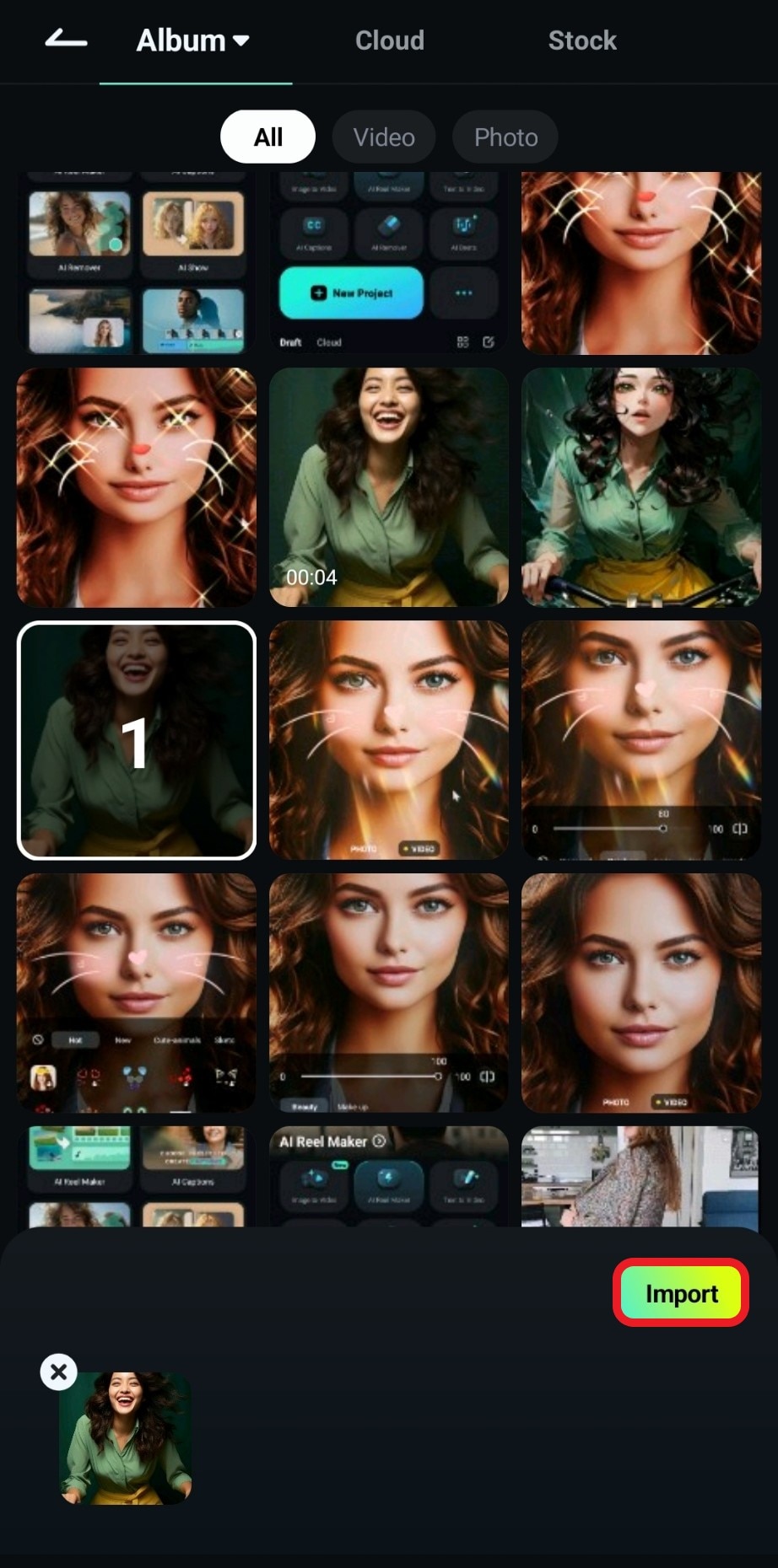 import image to convert to polaroid