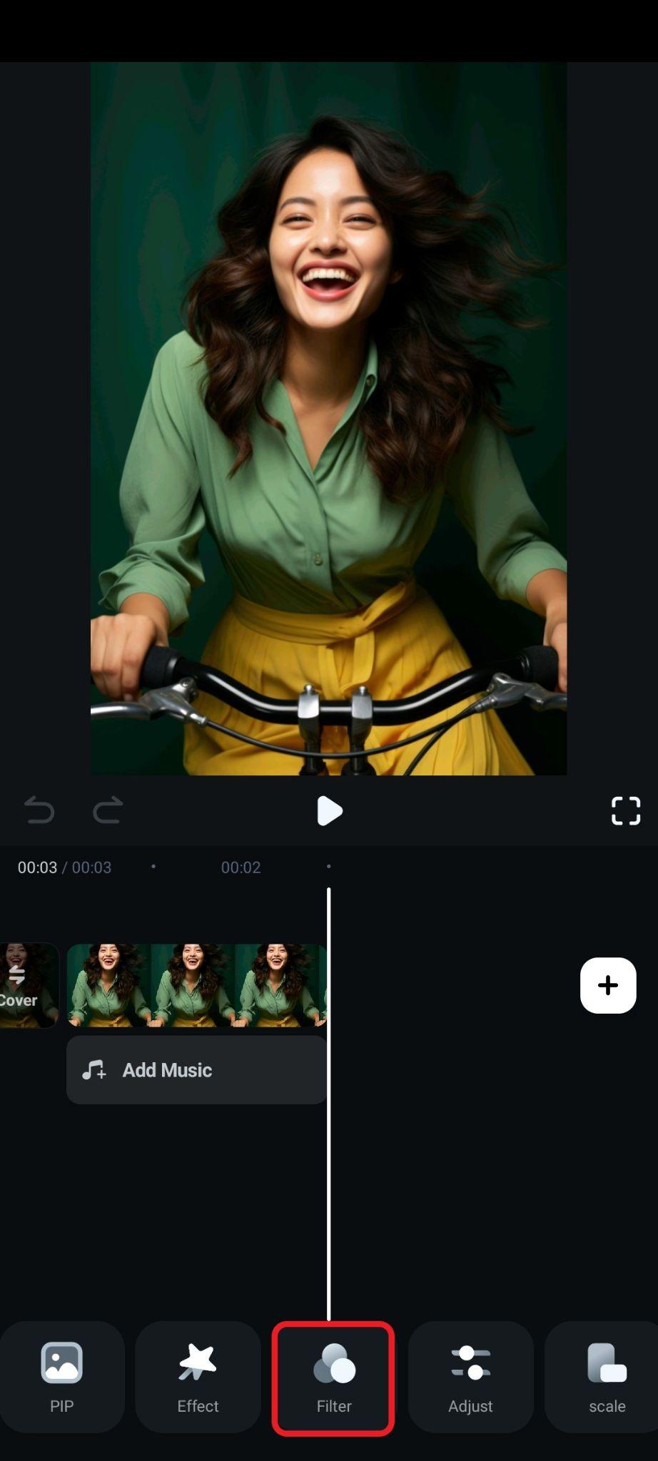 add filter to image filmora mobile
