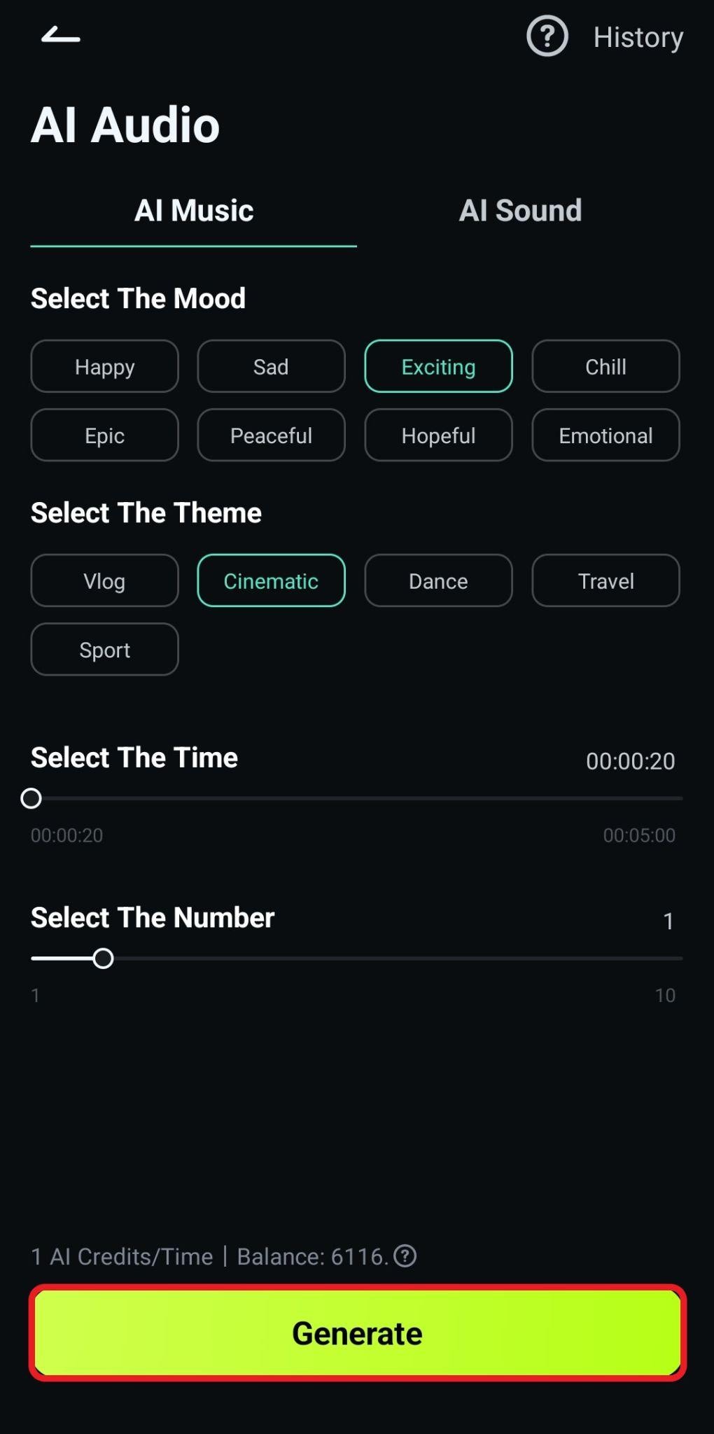 generate ai audio using filmora mobile