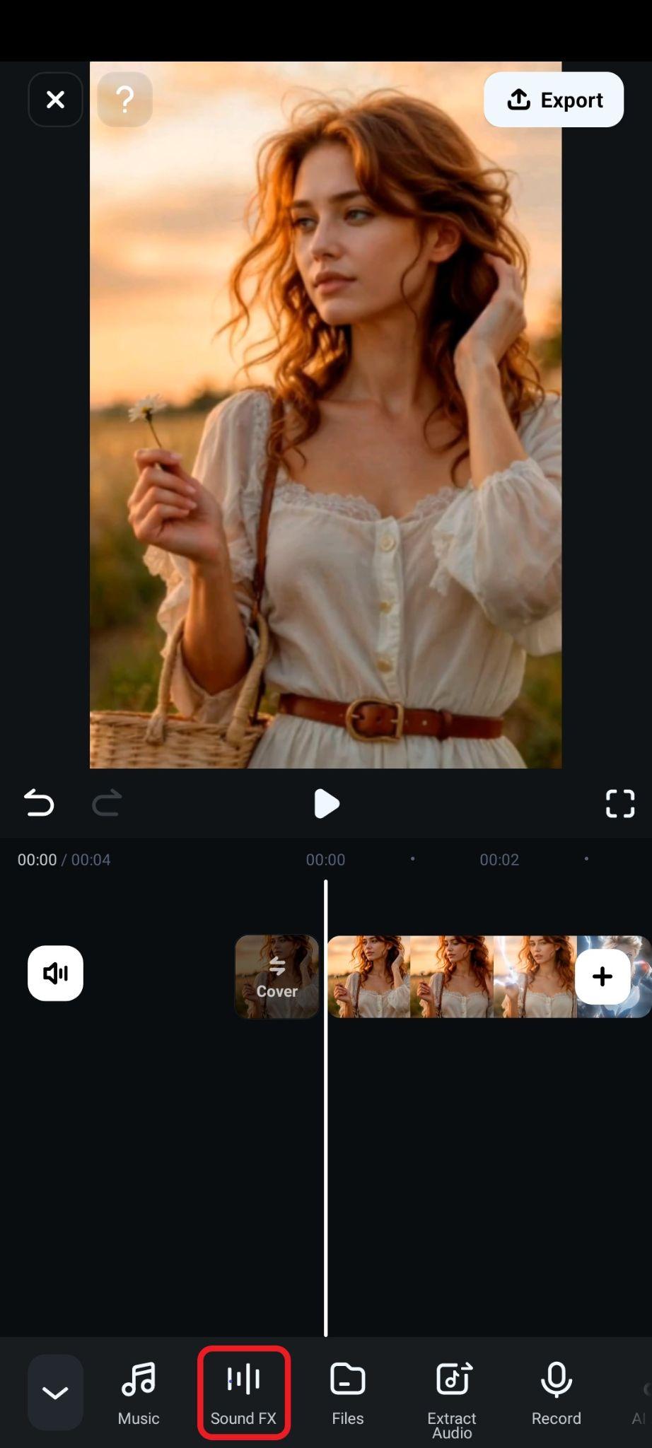 find sound effects feature filmora mobile