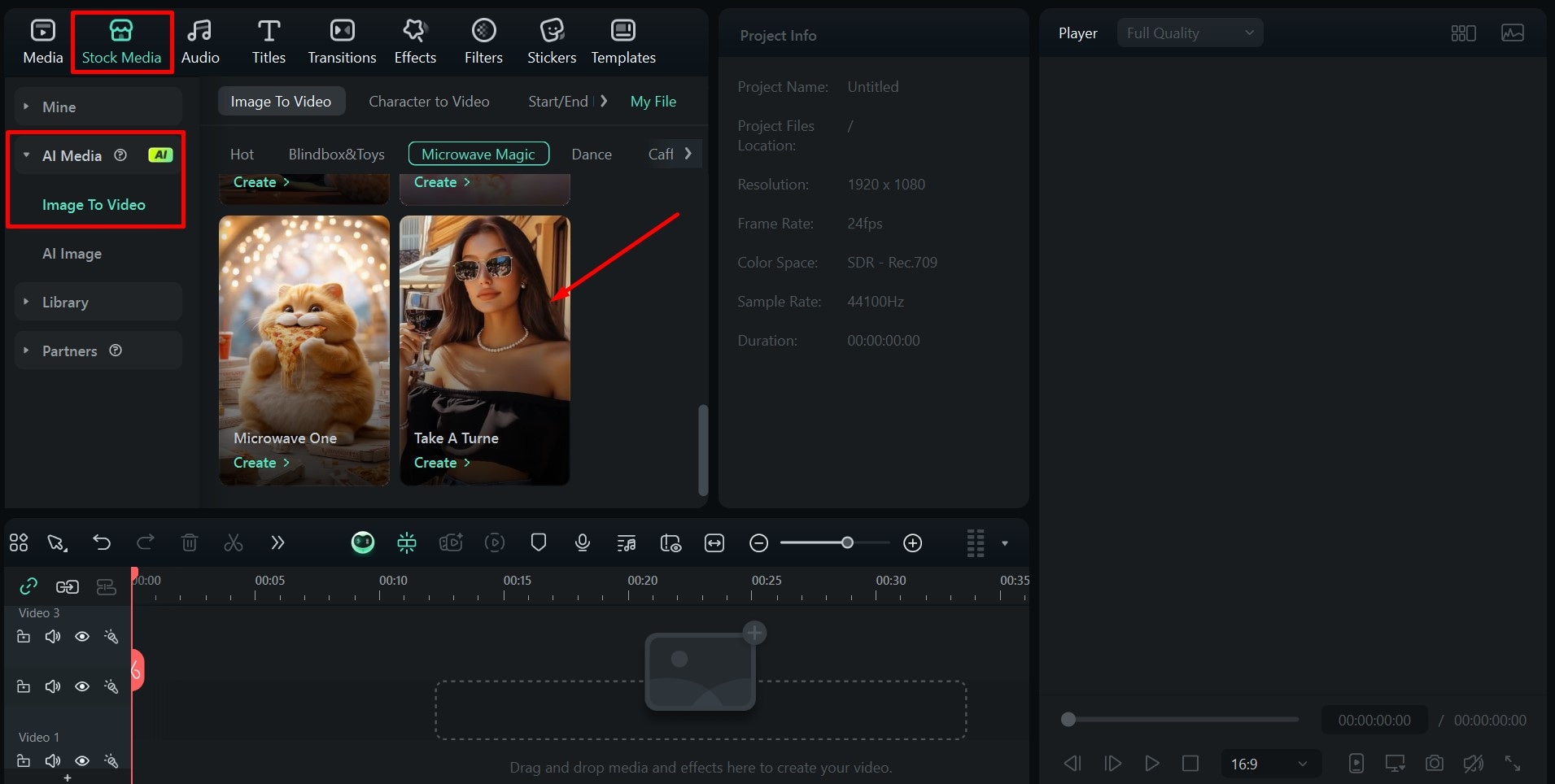 filmora image to video