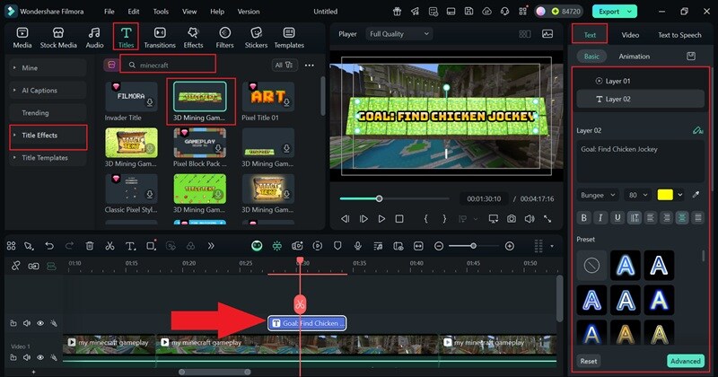 add text to the video