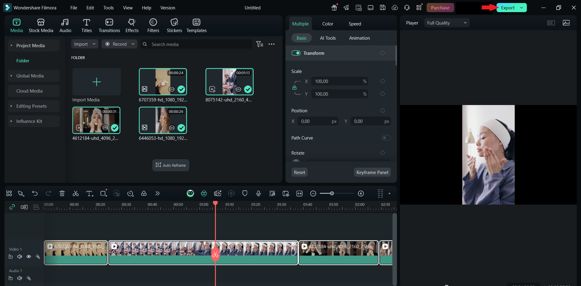 export the result