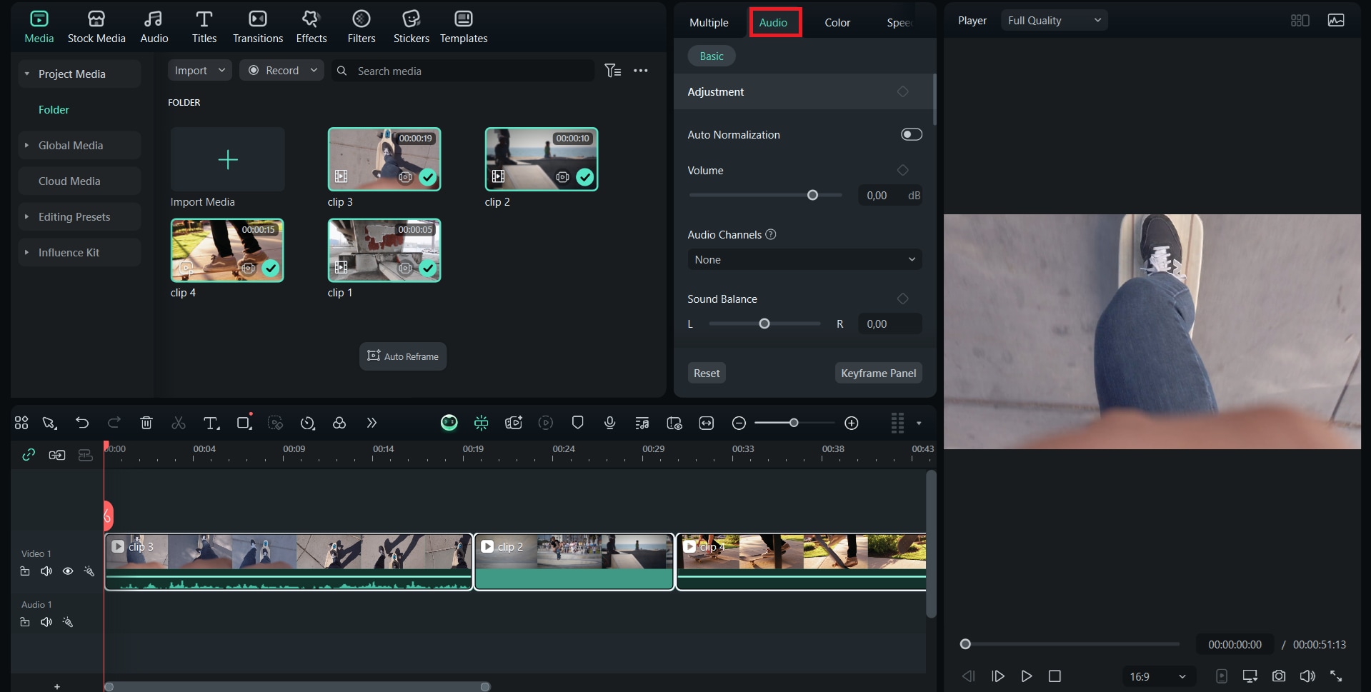 manage audio tracks