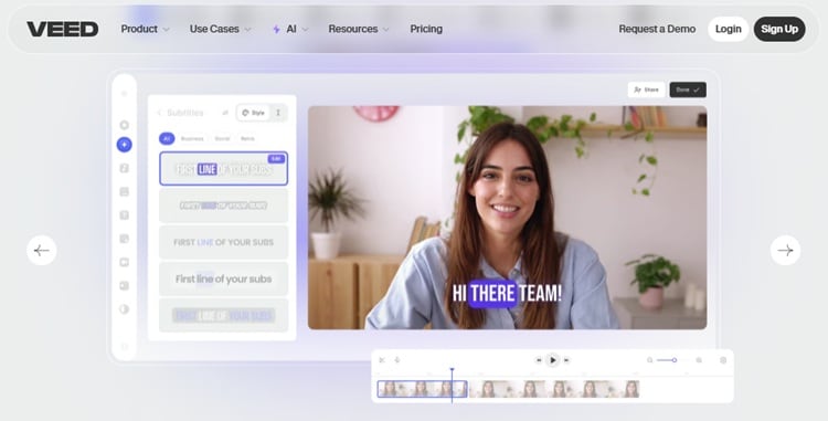 edit avi files online with veed