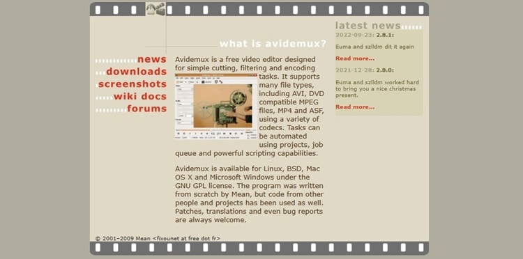 avi movie maker avidemux