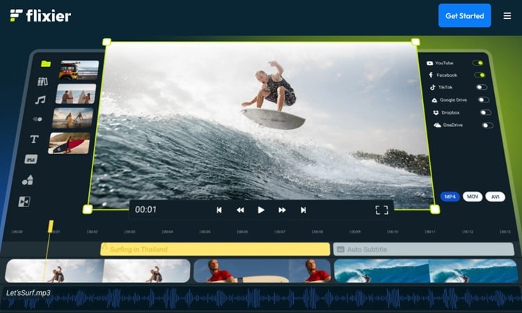 edit avi files online with flixier