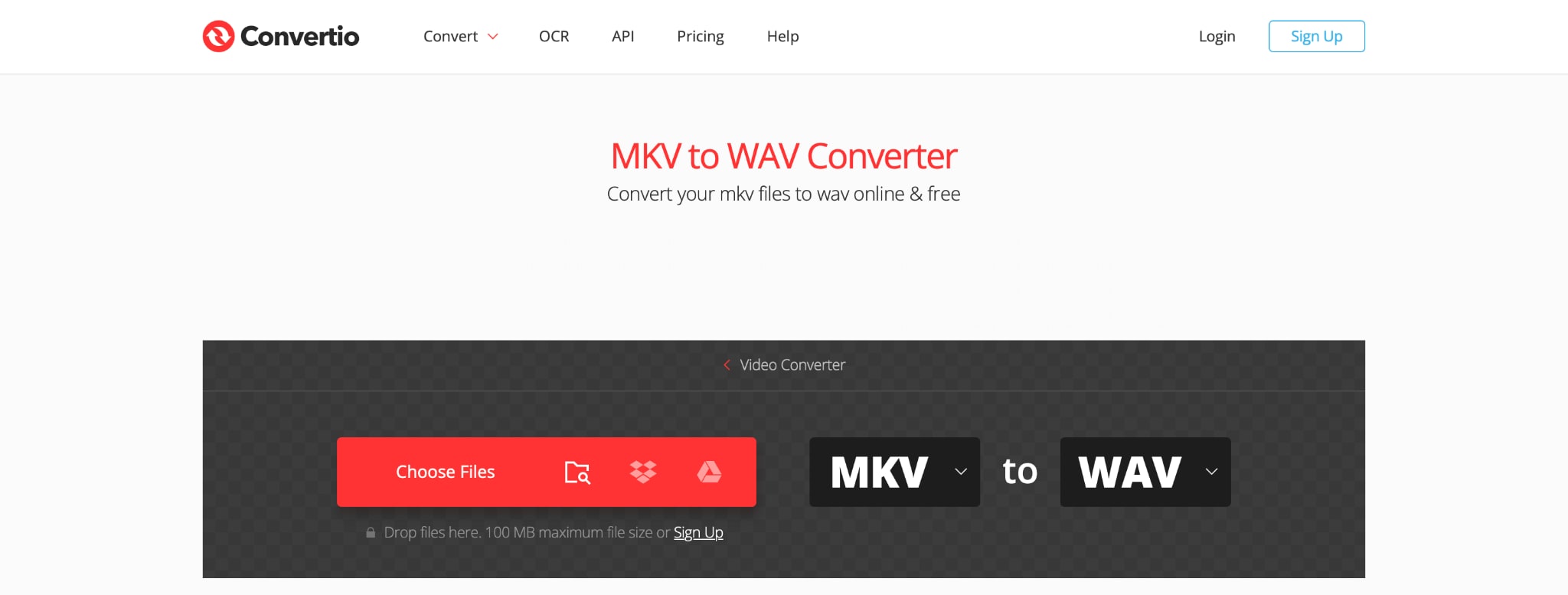 convertio mkv to wav converter