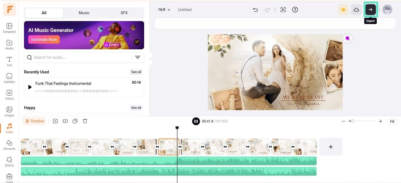 export video from flexclip
