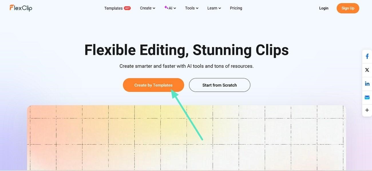 create by templates flexclip