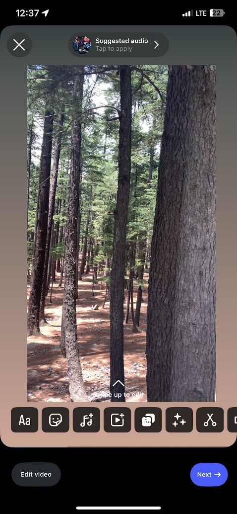 zoom out reel post instagram