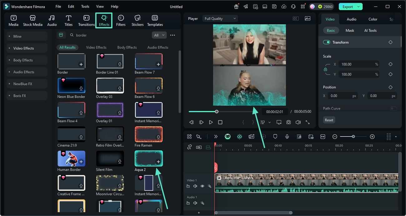 instagram reel border effects