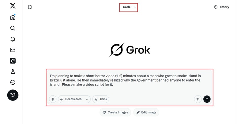 write your prompts on grok 3