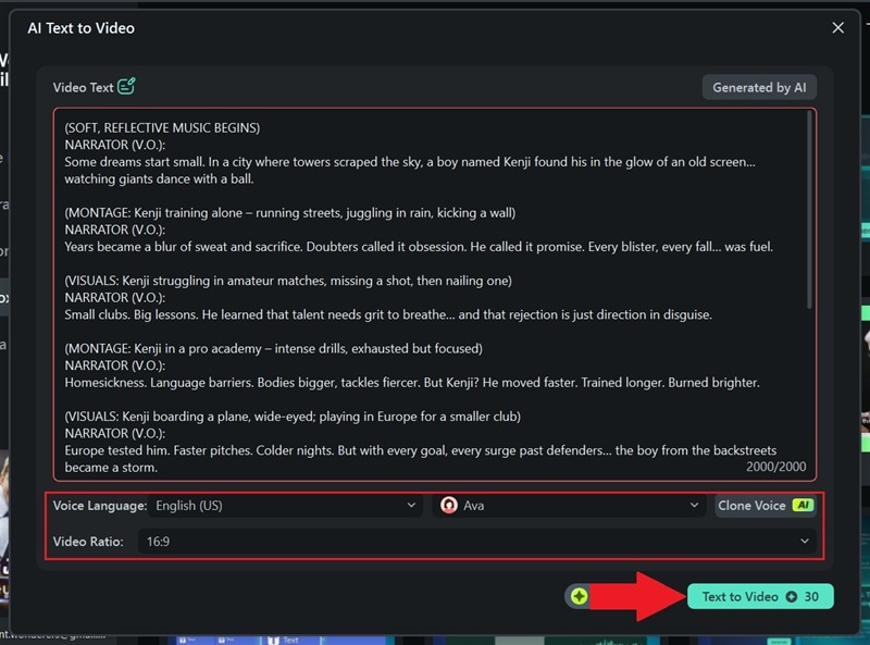 paste deepseek prompts and generate video
