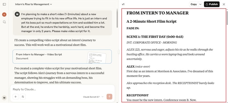 video script generated by claude ai