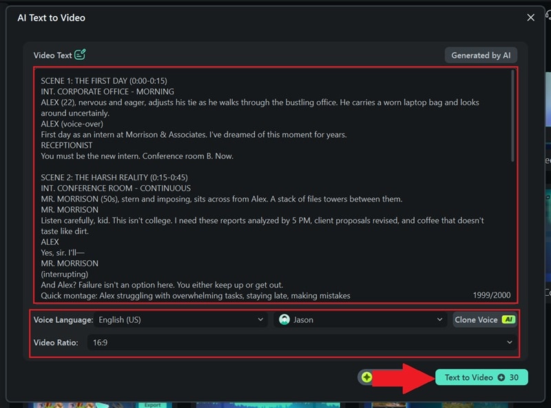 paste prompt and generate ai video