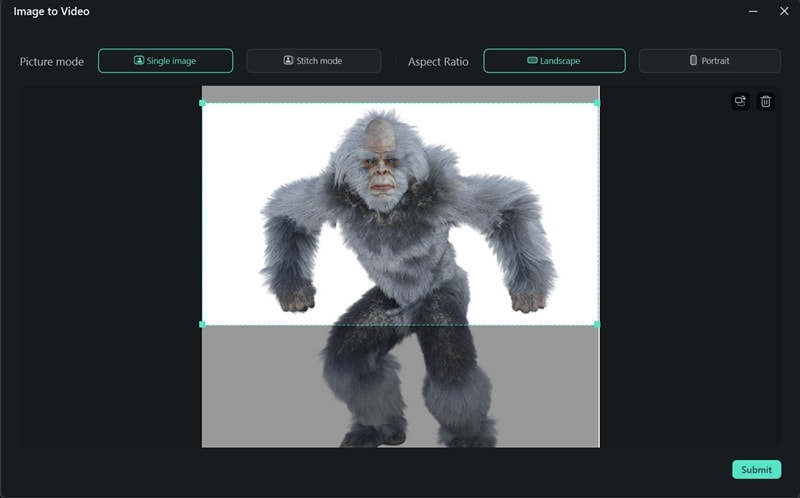 upload yeti photo as reference