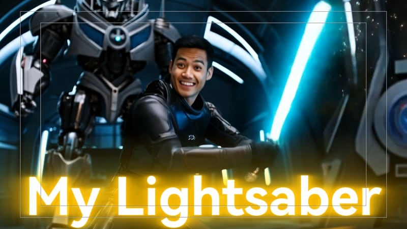 use glowing text title