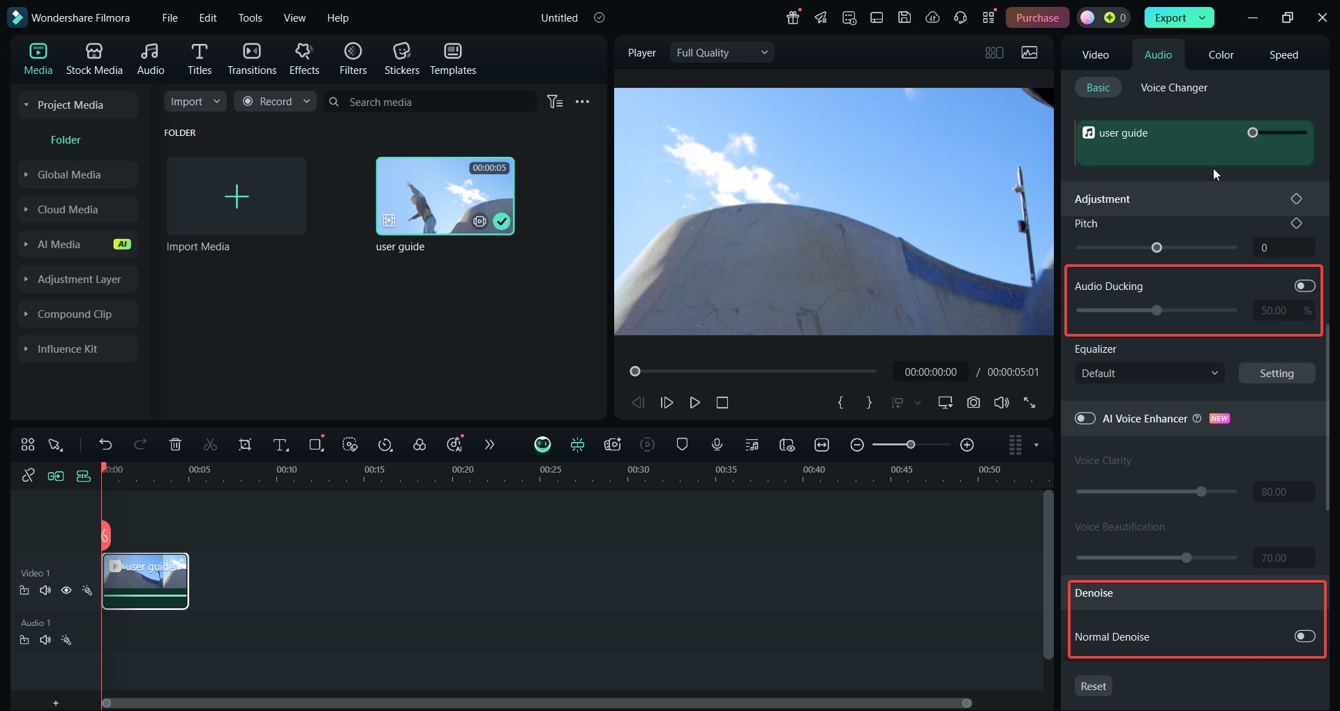 filmora audio tools