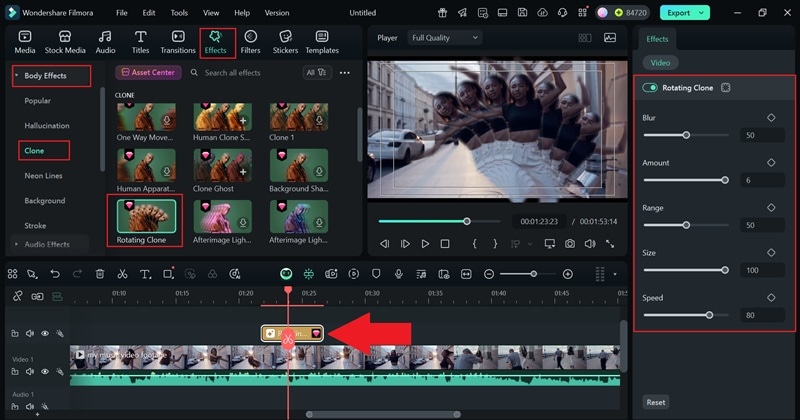 add body video effects to video