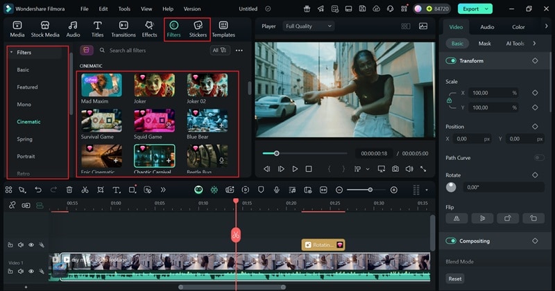 add filters and stickers to video