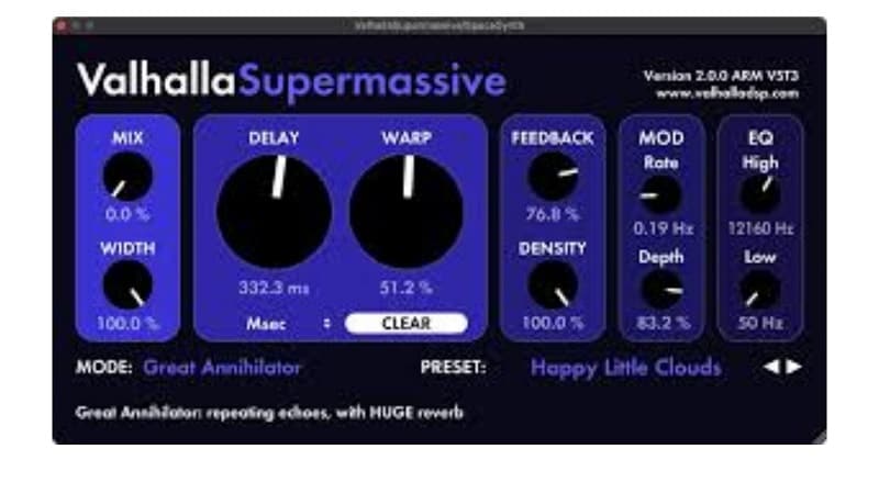 valhalla supermassive reverb plugin