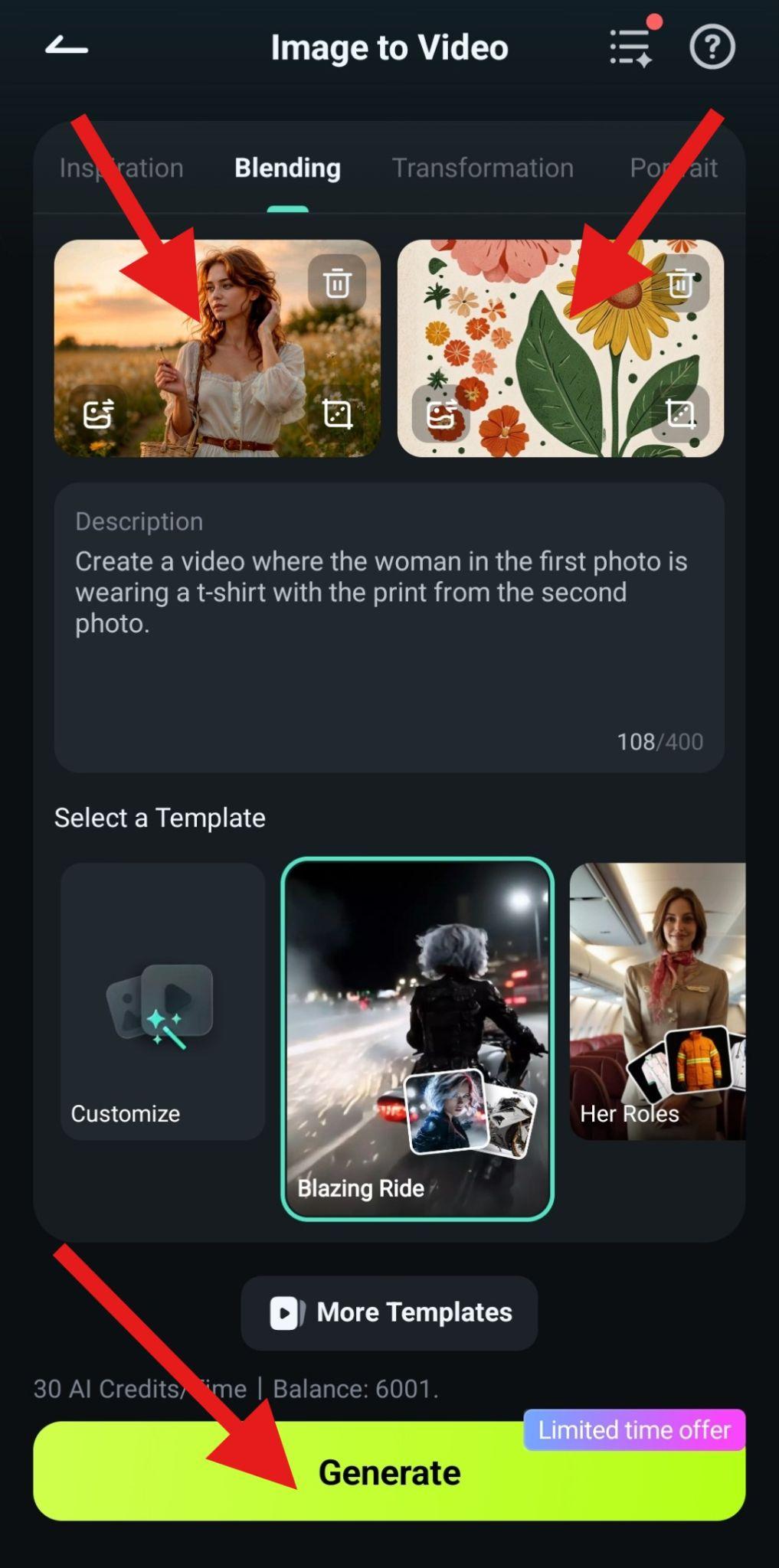 generate image to video filmora mobile