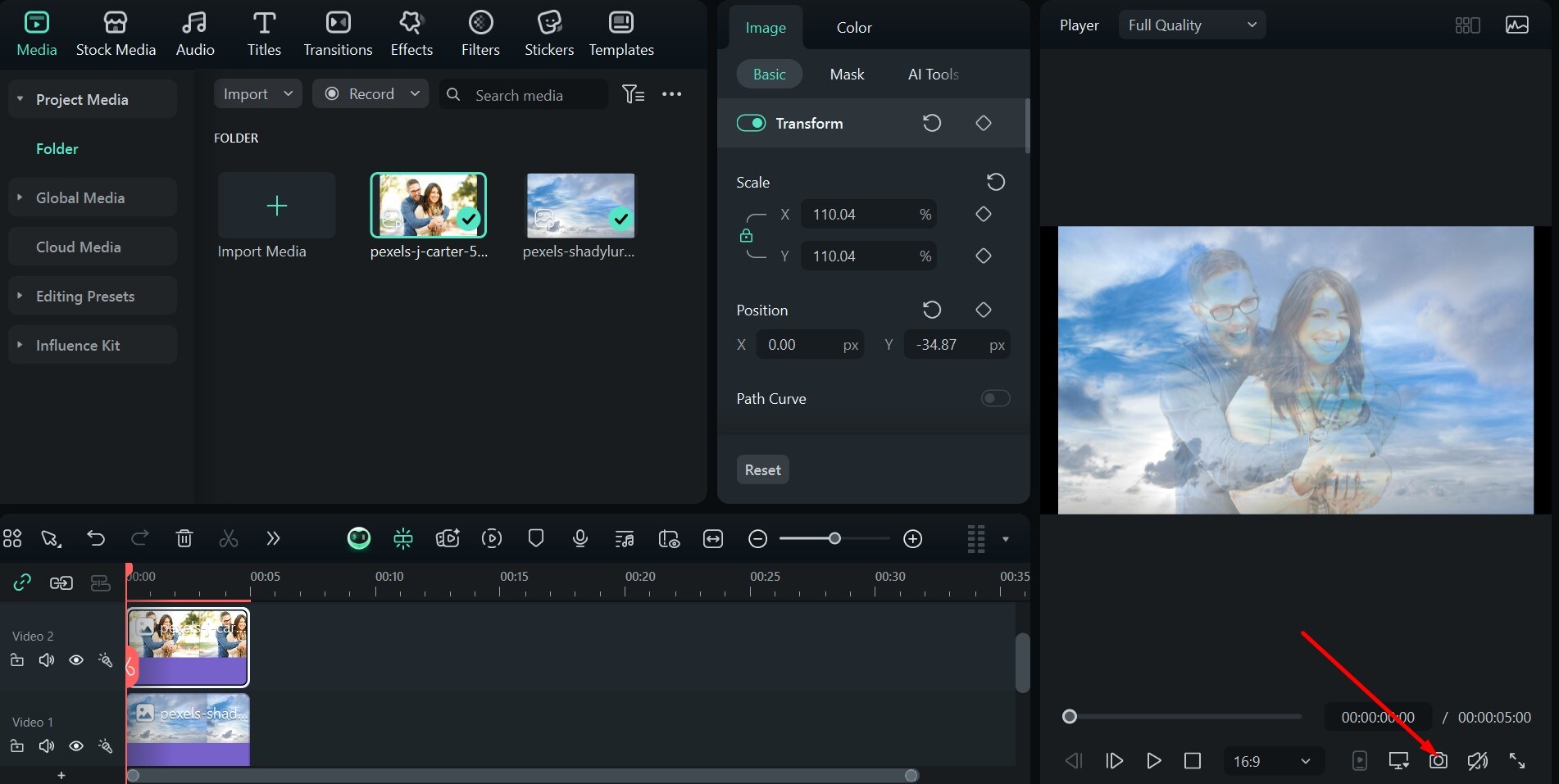 filmora compositing and blend mode