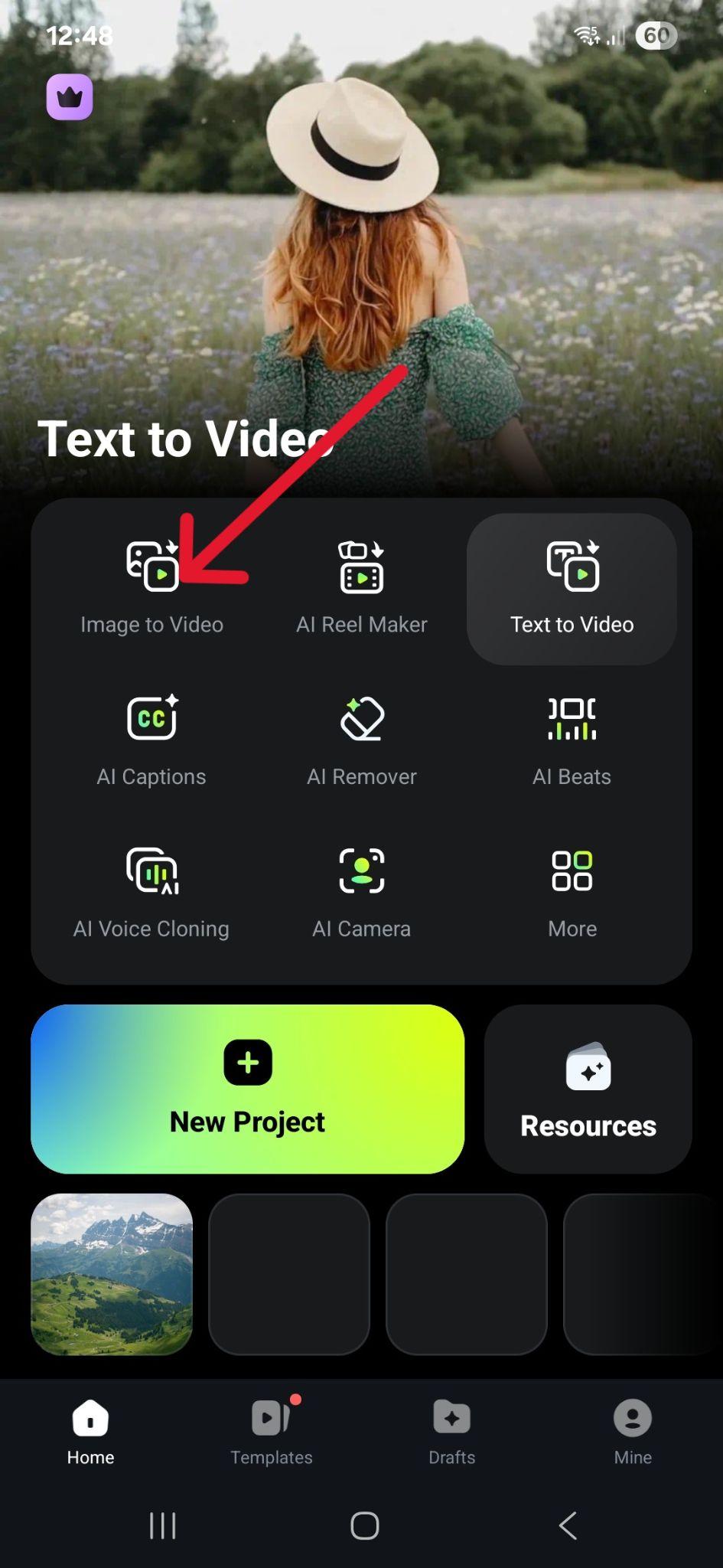 filmora mobile image to video