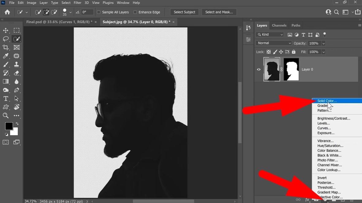 double exposure in photoshop step two