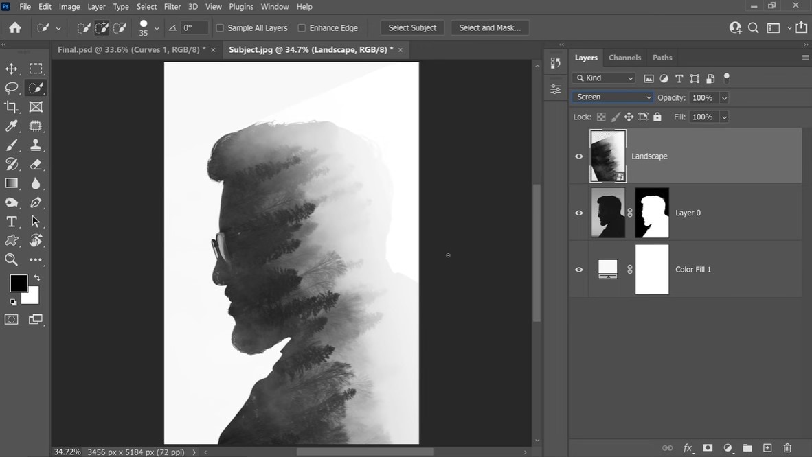 double exposure in photoshop step seven