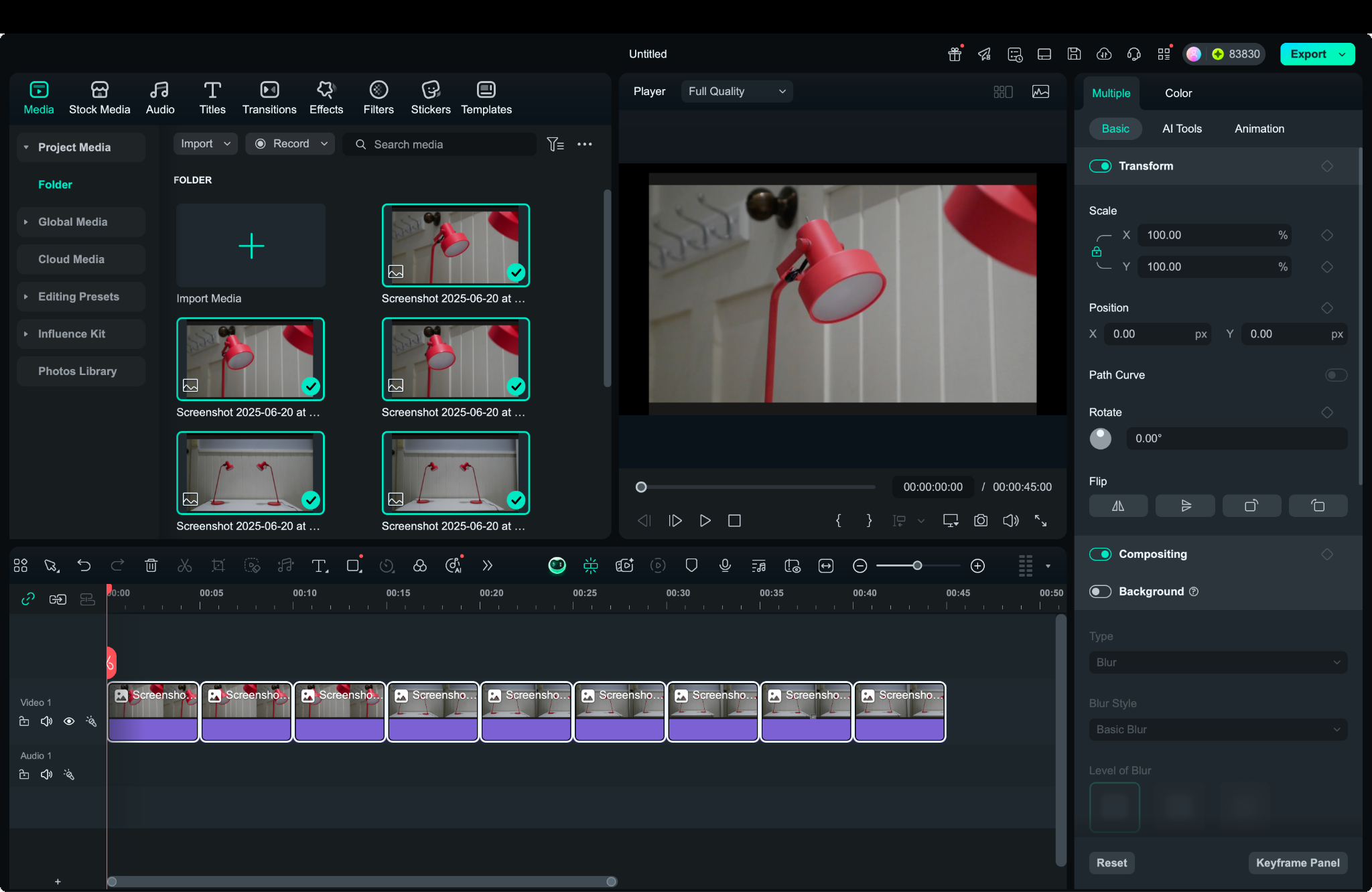 upload stop motion photos to filmora