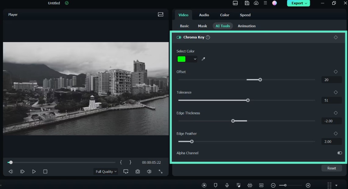 chroma key to change video background