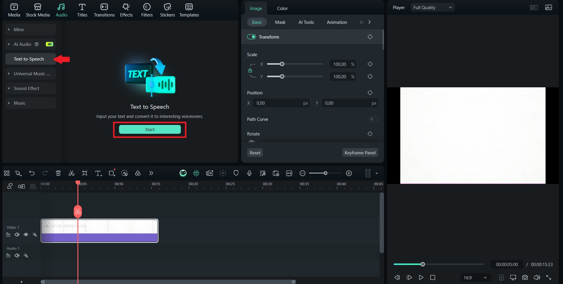 select text-to-speech tool