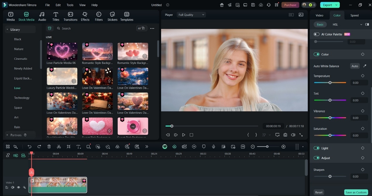 filmora video and audio tracks