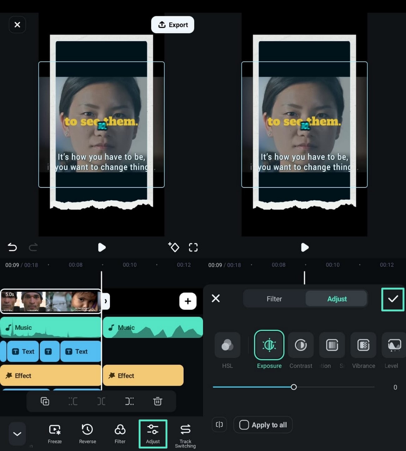 adjust visual appearance fundraiser video example