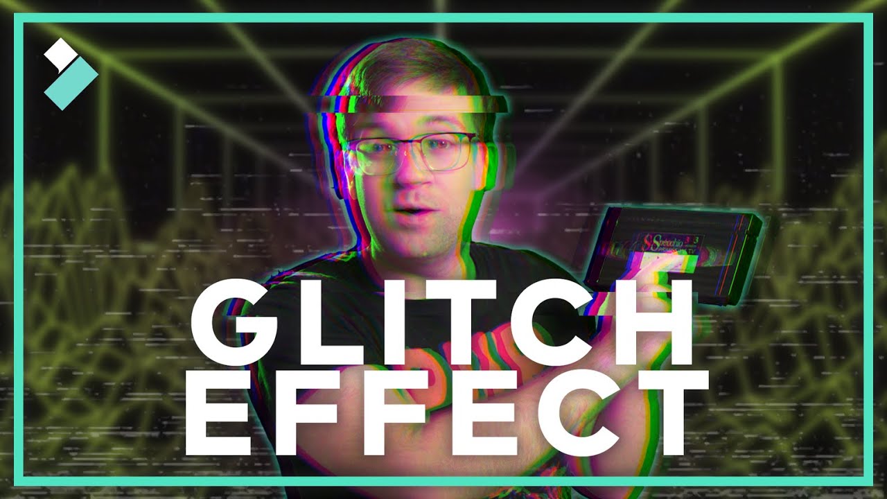 TV glitch overlays in filmora