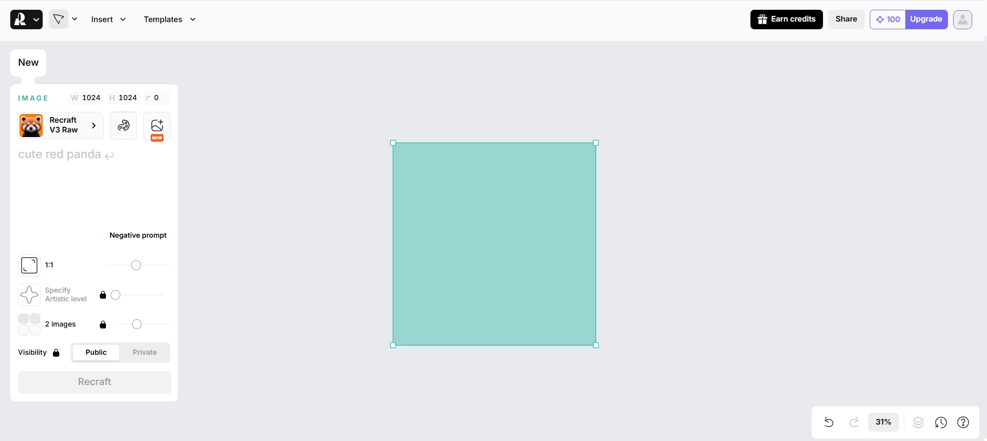 recraft ai workspace