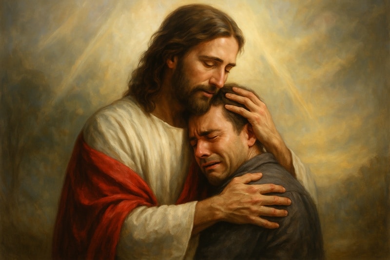 seeking solace in jesus hug